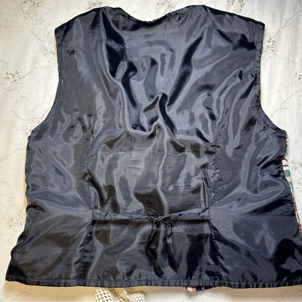 vintage united states license plate tapestry button up vest – best fit medium - Picture 3 of 6